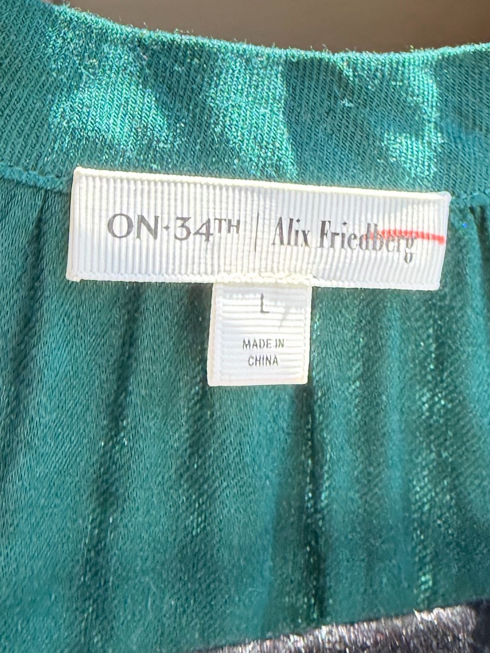 🆕🌲ON34th Alix Friedberg Palm Royale Inspired Tunic Dress Forest Boho LinenBlend - Picture 14 of 17
